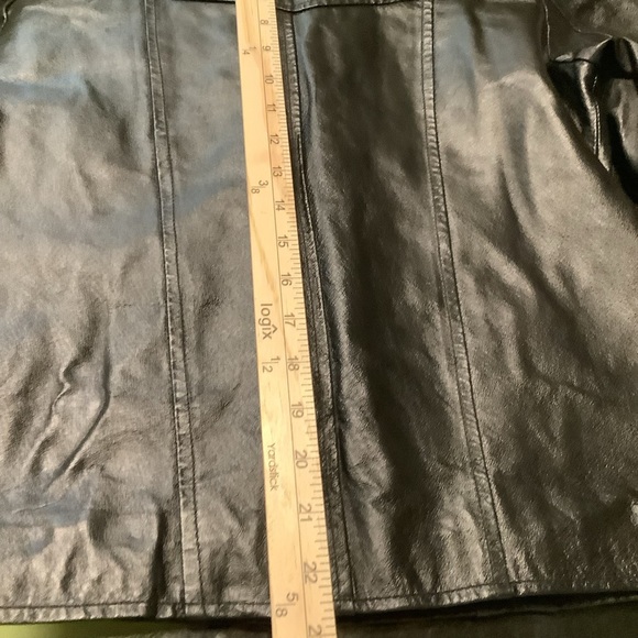 USA vintage leather jacket womens XL chest pockets bikercore retro made in USA - Picture 5 of 14